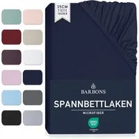 BARBONS Spannbettlaken Mikrofaser Bettlaken, 35 cm Tiefe Spannbetttuch, Gebürstete Polyester, (1 Stück), Topper