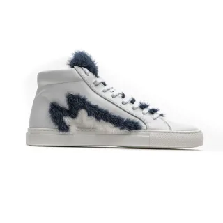 Mr&Mrs Italy Weiße Leder Damensneaker