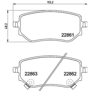 Hella Bremsbel?ge hinten Mercedes X-Klasse Nissan Navara 2,3