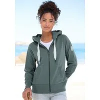 Elbsand Kapuzensweatjacke Kelda mit Logo-Stickerei an der Kapuze, Sweatjacke mit Kapuze, Basic