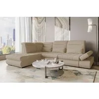 99rooms Ecksofa Toscana, Sofa L-Form, Eckcouch, Bettfunktion, Rundumbezug aus gepolstertem Velours VOGUE