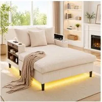 Odikalo Schlafsofa Chaiselongue Loungesofa Polstersofa Freizeitsofa USB Velvet Mehrfarbig