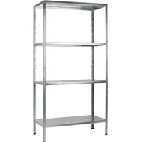 SCHULTE Regalwelt Steckregal mit 4 PowerMAX Fachböden, 50 kg Tragkraft, 137x75x30 cm (HxBxT)