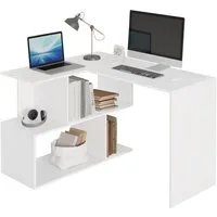 Woltu Schreibtisch (1-St), Computertisch L Form, Eckschreibtisch 120x100cm, mit Ablagen