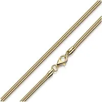 Materia Goldkette Damen Schlangenkette Gold 3mm K54, Sterlingsilber, vergoldet