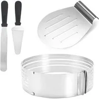 Clanmacy Tortenbodenteiler 4X Tortenbodenteiler Torten Set Schneidhilfe für Küche 23-30cm