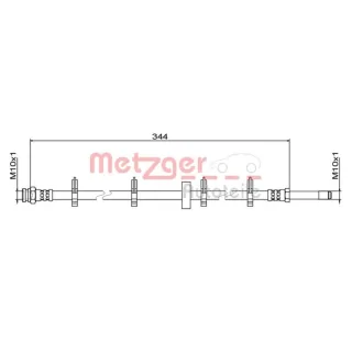 Metzger Bremsschlauch hinten Iveco Daily 4 5 6 4111499