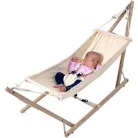Amazonas Hängematte Koala Babyhängematte Komplettset, TÜV-geprüft, Runder Rücken, beruhigend, geschützt, verhindert platten Hinterkopf