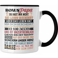 Trendation Tasse Bonus Papa Tasse Geschenk für Stiefvater Stiefpapa Geschenkidee Vatert