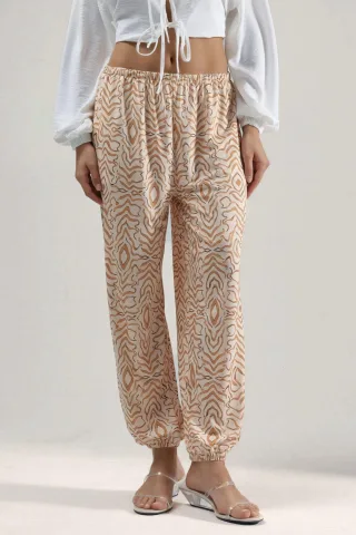 Zebra-Muster Niedrige Taille Jogginghose