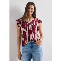 STREET ONE T-Shirt aus elastischem Materialmix