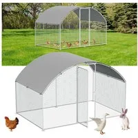 Clanmacy Hühnerstall Hühnerhaus Kuppeldach 3x2x2m Outdoor Hühnerstall Dach Geflügelstall