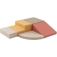 IGLUSoftplay IGLU Set 6 Corner Climber, Pastell/Grün/Honig - Schaubstoff-Bausteine Spielbauklötze, Altersempfehlung 9–21 Monate, EU), Maße: 40 × 40 × 65 cm,1 kg