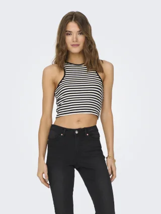 ONLY - ONLBELIA S/L CROP TOP JRS Black - Gr. - L