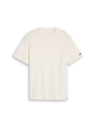Tom Tailor - T-Shirt aus Baumwolle gardenia white - Gr. - L