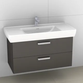 Artiqua 415 Waschtischunterschrank für Pro A 813958 Stahlgrau Metallic, 415-WU2L-L29-7141-88 415-WU2L-L29-7141-88