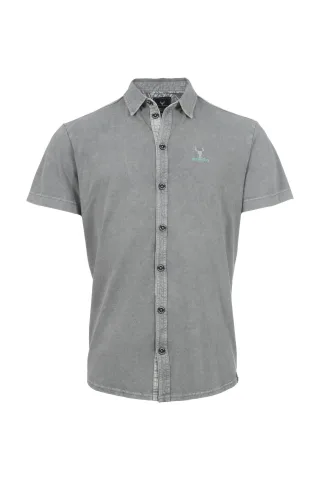 squesto - Hemd 1/2 stone grey - Gr. - XL