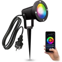 linovum LED Gartenstrahler CARI Erdspiess Gartenstrahler 2m Kabel IP65 Smart GU10 dimmbar, Smart
