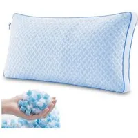 Klyvvo Kopfkissen Gel Memory Foam Kissen mit Höhenverstellung & abnehmbarem Bezug, ideal für Seitenschläfer, Rückenschläfer & Bauchschläfer