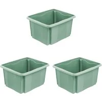 keeeper Aufbewahrungsbox Emil, 3er Set, 24 L, 41 x 34,5 x 22 cm (Set, 3 St), ineinander und aufeinander stapelbar