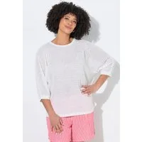 Angel of Style Strickpullover Pullover Loose Fit Lochstrick Fledermaus-halbarm