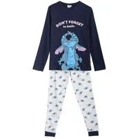 Disney Pyjama Lilo & Stitch Long Pyjama für Erwachsene bequemer Schlafanzug