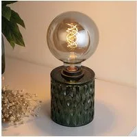 Pauleen Tischleuchte Crystal Magic, ohne Leuchtmittel, E27, Grün, Glas