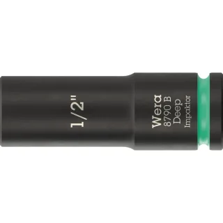 Wera 8790 B Impaktor Deep Steckschlüsseleinsatz mit 3/8 zoll-Antrieb, 1/2 zoll x 63 mm - 05005568001
