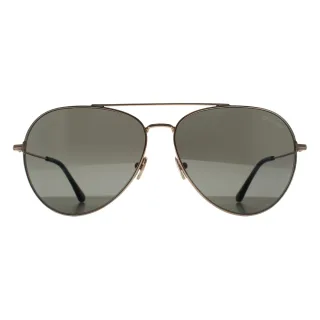 Tom Ford Aviator Unisex Glänzend Rose Gold Rauch Grau Dashel FT0996