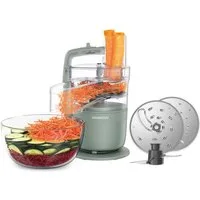 KENWOOD Küchenmaschine FDP23.140GR - Multipro Go, Express-Serve, 1,3 l Behälter, Grün, 900 W, 0,7 l Schüssel, Kompakt-Küchenmaschine zum Schneiden, Reiben, Pürieren & Teig Kneten