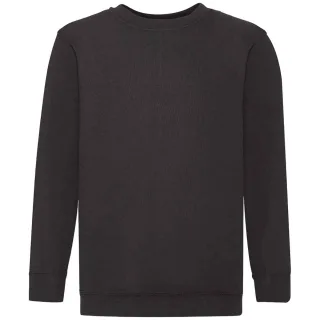 Fruit of the Loom Kinder Klassik Drop Schulter Sweatshirt (Schwarz)