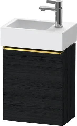 Duravit D-Neo Waschtischunterbau wandhängend Eiche Schwarz Matt 364x222x440 mm - DE4218R34160000 DE4218R34160000