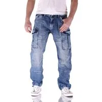 Big Seven Cargojeans Big Seven Brian Medium Blue Cargo Herren Jeans Hose