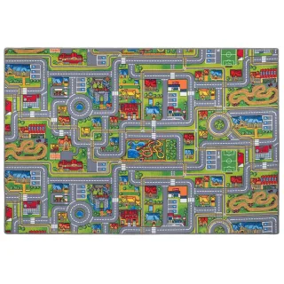 Snapstyle Kinder, Grau, Grün, Textil, 160x240 cm, Teppiche & Böden, Teppiche, Teppich Kinderzimmer
