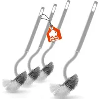 BigDean Reinigungsbürsten-Set 4 Stück Klobürste mit Randreiniger weiß Toilettenbürste, ., (Set, 4-tlg., Klobürsten), Effektiv, langlebig, Vielseitig Einsetzbar