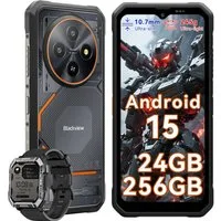 blackview FORT 2 incl. W60 Smartwatch Ultradünnes Outdoor Smartphone (6.56 Zoll, 256 GB Speicherplatz, DokeOS 5.0, Android 15, 128/256GB, 16MP, 5W OTG)