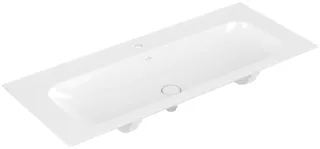 Villeroy & Boch Schrankwaschtisch Finion 4164 1200x500mm HL durchgest verd ÜL eck Weiß Alpin C+, 416 4164CBR1