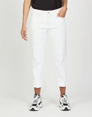 GANG Damen 94NADIA CROPPED - boyfriend fit Jeans white vintage