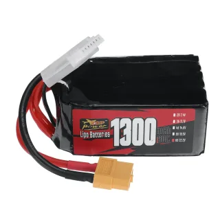ZOP Power 6S 22.2V 1300mAh 60C 28.86Wh LiPo Battery XT60 Plug for Geprc Cinelog35 V2 RC FPV Racing Drone