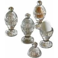 Mirabeau Geschirr-Set Eierbecher 4er Set Uvirel klar, Glas