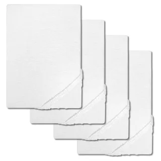 4er-SetCloudComfort Basic Spannbettlaken Jersey-Stretch weiß 180 x 190 - 200 x 200 cm (4 Stück)