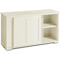 KOMFOTTEU Sideboard Küchenschrank Wohnzimmerregel, Unterschrank mit Schiebtüren