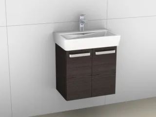 Artiqua 413 Waschtischunterschrank für Renova Compact 226155 Graphit Struktur quer, 413-WU2T-K123-70 413-WU2T-K123-7098-401
