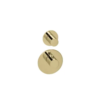 Herzbach LOGIC XL 1 Thermostat-Farbset 2 Blenden/Griffe rund PVD Gold, 30.521010.1.03 30.521010.1.03