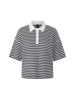 Marc Cain Sports - Gestreiftes Poloshirt navy - Gr. - 42