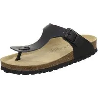 AFS-Schuhe 210723 Zehentrenner Pantolette für Damen mit Fußbett, bequeme Sandalen aus Leder