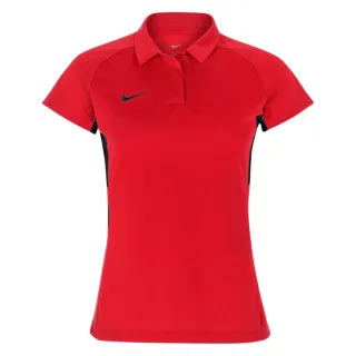 Nike - Poloshirt für Damen, Kontrasteinsatz, Raglanärmel (Uni Rot/Schwarz)
