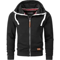 Alessandro Salvarini Sweatjacke Herren mit Kapuze – Zip Hoodie mit Reißverschluss Bequeme Sweatjacke aus Baumwollmix mit Kapuze