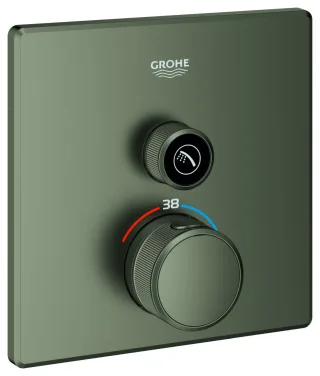 GROHE Thermostat Grohtherm SmartControl 29123 eckig 1 ASV satin graphite, 29123MG0 29123MG0