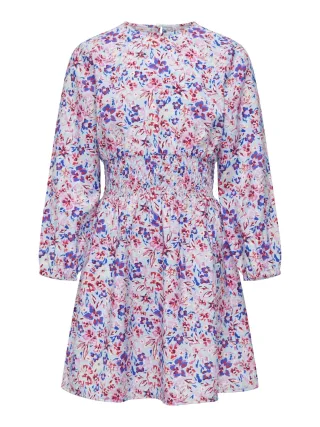 KIDS ONLY - KOGVENEDA L/S O-NECK SHORT DRESS PTM clear sky - Gr. - 158